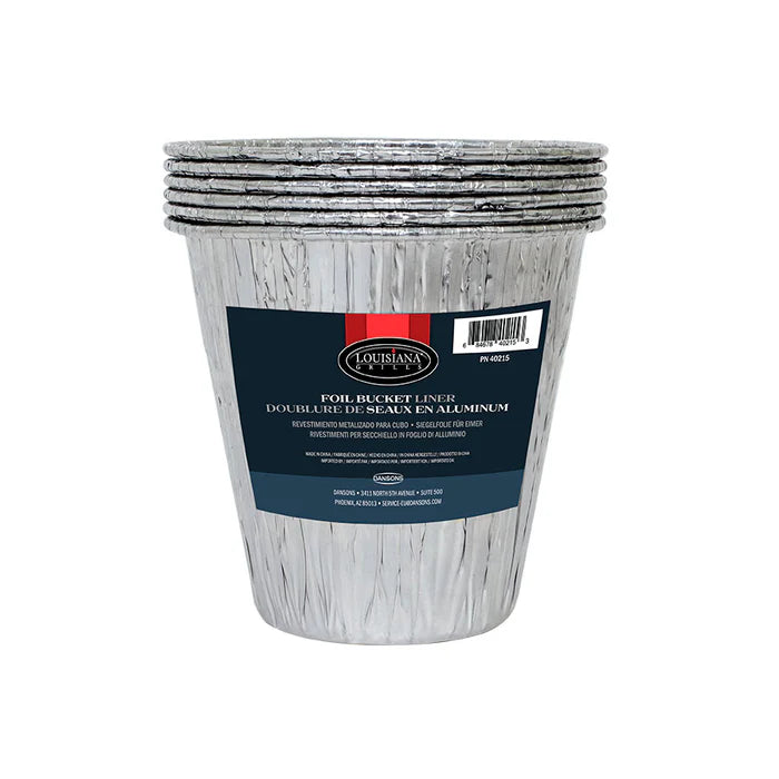 Disposable Foil Bucket Liners - 6 Pack
