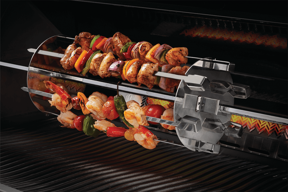 Napoleon Shish-Kabob Skewer Set in barbecue, grilling assorted veggies and meat